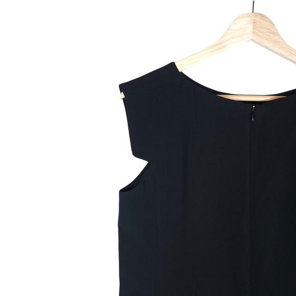 MMLaFleur Womens Black Sheath Dress Size 10 Elegant Workwear Power Classic Core - Picture 8 of 14